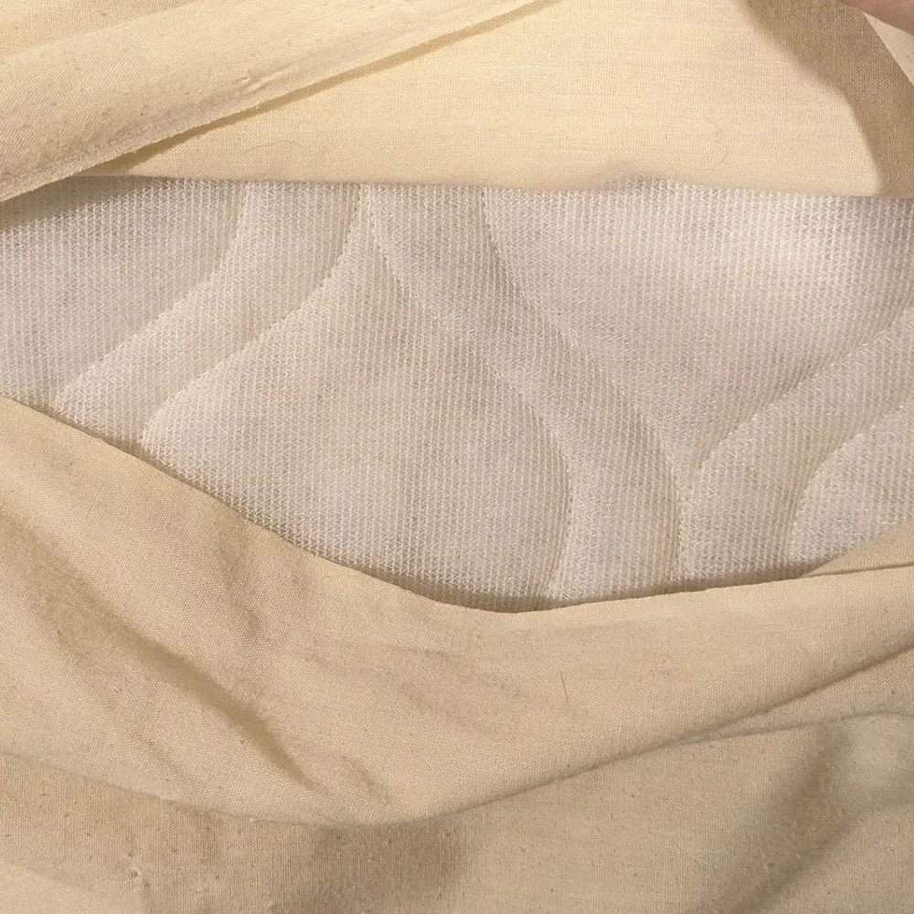 VTG Lace Pillow Shams Pair Cream Ruffle Floral Cottage 26x19 Set of 2